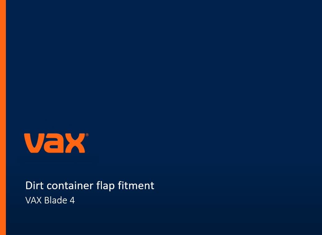 Dirt container flap fitment