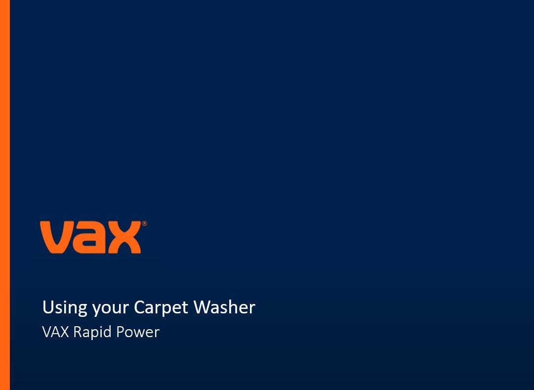 Using your Carpet Washer