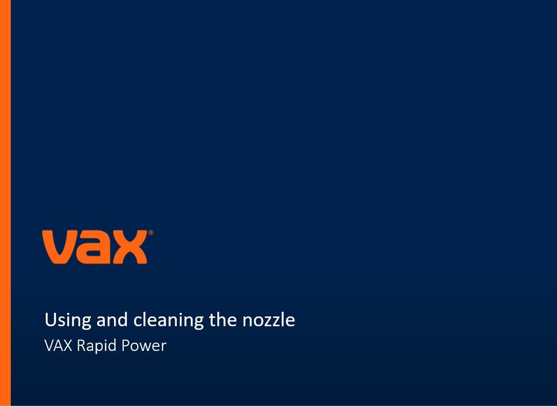 Using and cleaning the nozzle