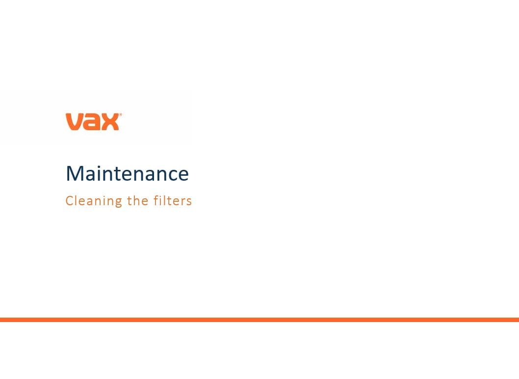 Cleaning the filters and brushbar
