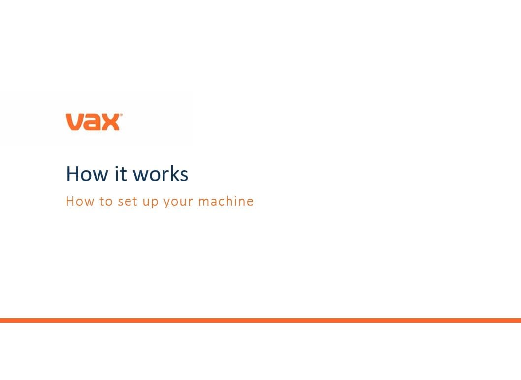 How to set up your machine