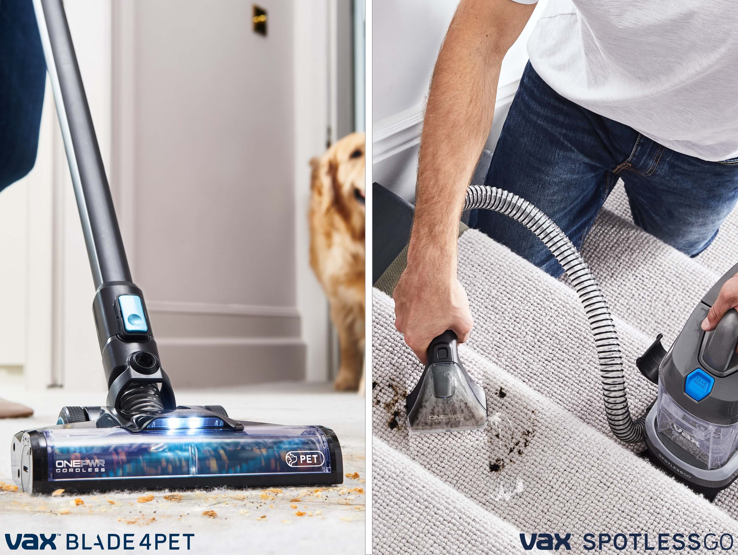 VAX ONEPWR Blade 4 Pet and Spotless Go 