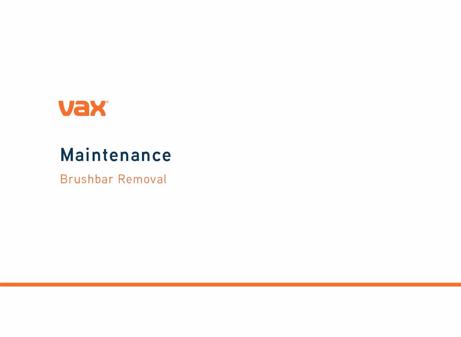 Brushbar Removal