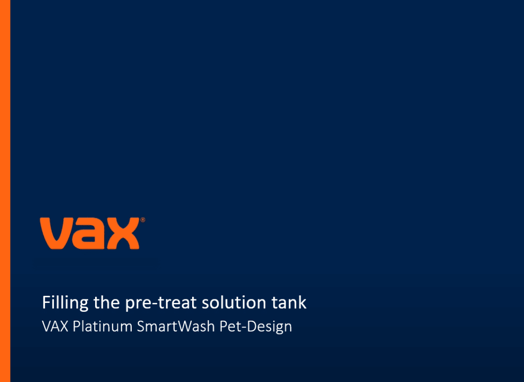 Filling the pre-treat solution tank