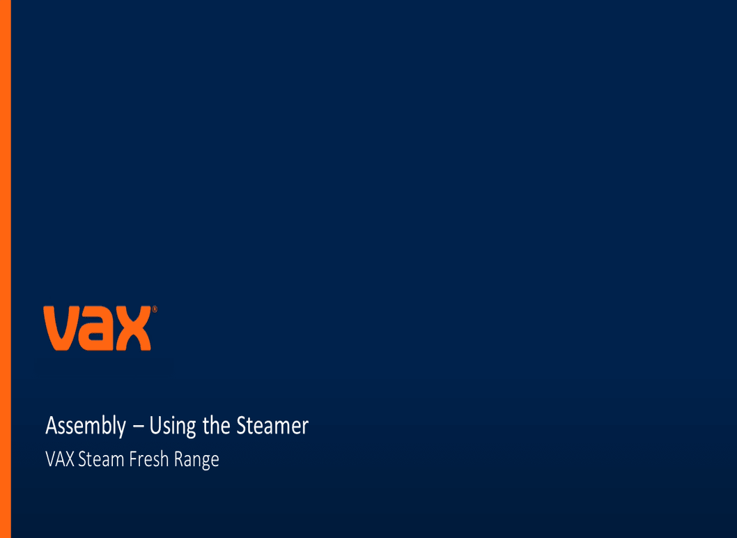 VAX Steam Fresh Range | Using the Steamer