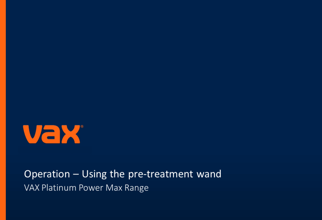 Using the pre-treatment wand